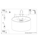 Ceiling lamps - Sollux Plafond TELESTO white/dark brown SL.1392 - product 9