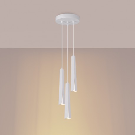 Sollux Lampa wisząca PRYSM 3P biała SL.1398