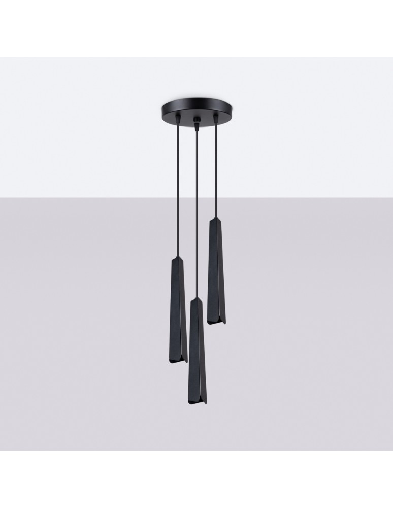 Pendant lamps - Sollux PRYSM 3P pendant lamp black SL.1401 - product kolory-swiatla.pl 2