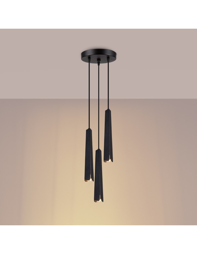 Pendant lamps - Sollux PRYSM 3P pendant lamp black SL.1401 - product kolory-swiatla.pl 3