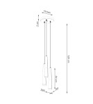 Pendant lamps - Sollux PRYSM 3P pendant lamp black SL.1401 - product 11