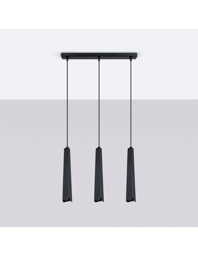 Pendant lamps - Sollux PRYSM 3L pendant lamp black SL.1402 - product kolory-swiatla.pl 2