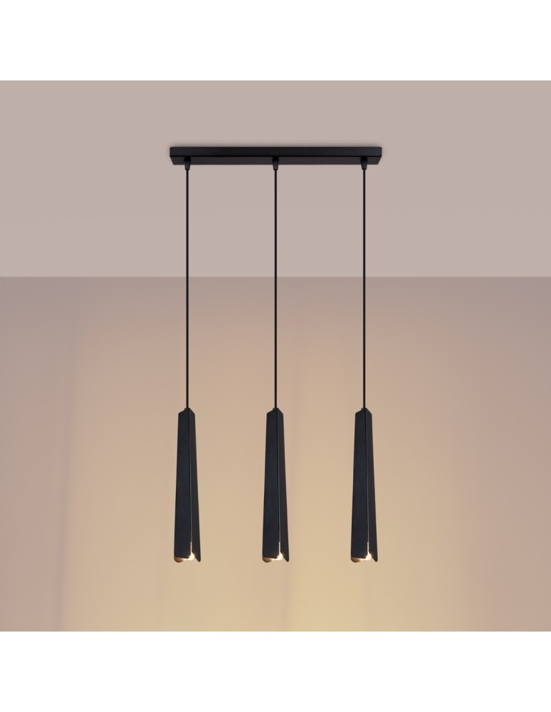 Pendant lamps - Sollux PRYSM 3L pendant lamp black SL.1402 - product kolory-swiatla.pl 3