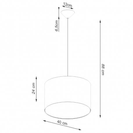 Sollux Lampa wisząca NOVA 40 biała SL.1404