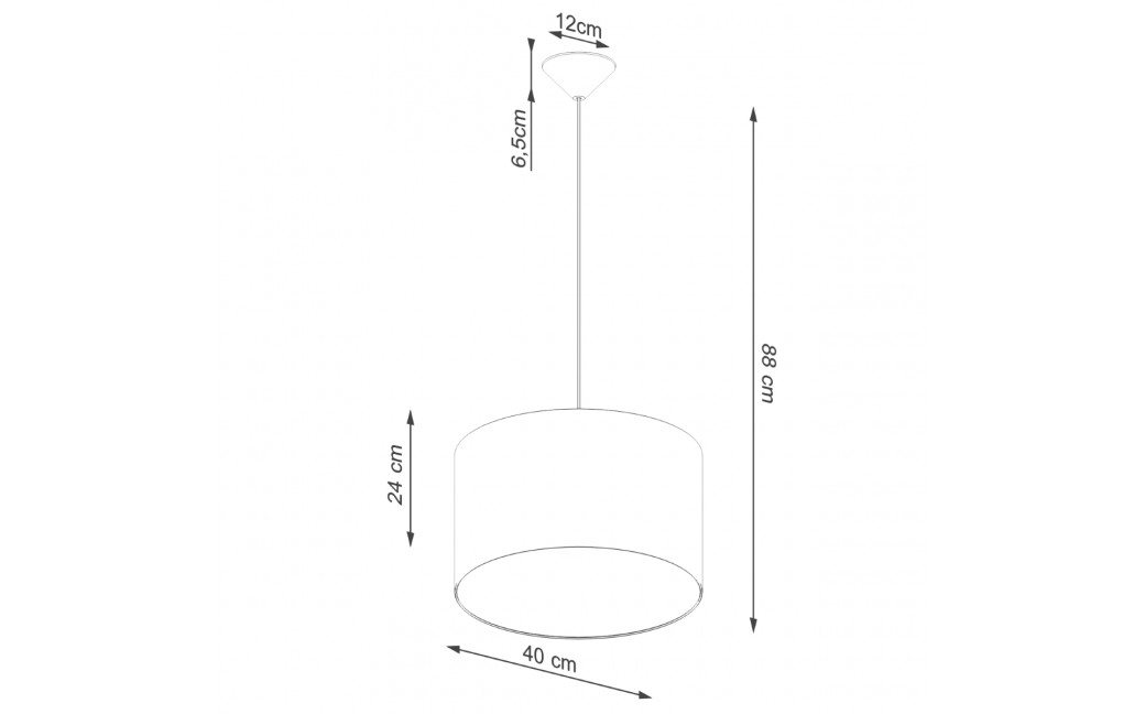 Sollux Lampa wisząca NOVA 40 biała SL.1404