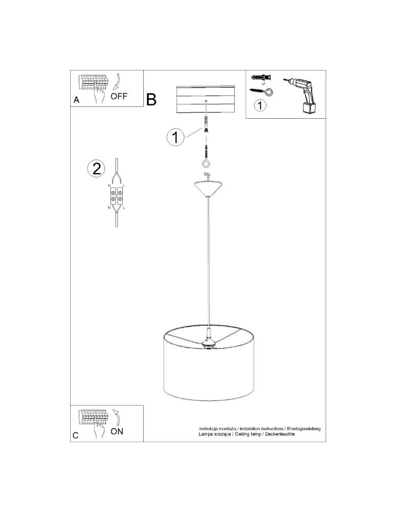 Pendant lamps - Sollux NOVA 40 pendant lamp black SL.1406 - product kolory-swiatla.pl 9