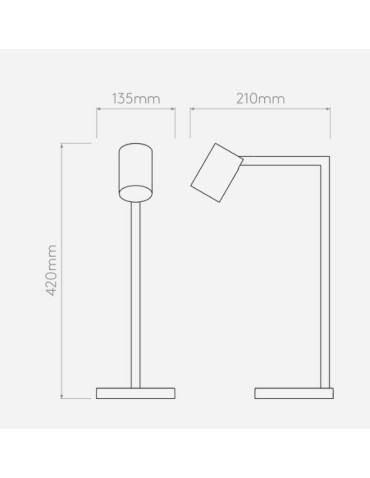 Astro Ascoli Desk Table 1x6W Max LED GU10 White Matte 1286016 - product 2