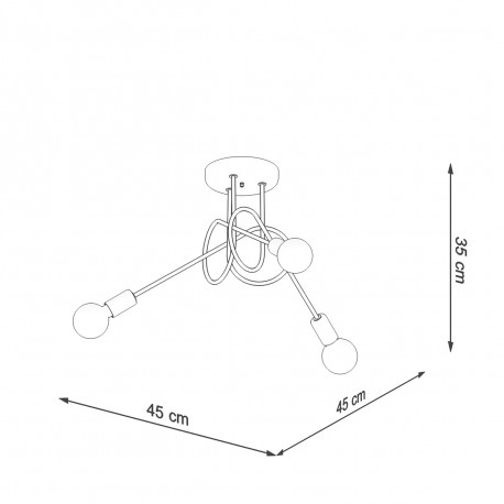 Sollux Żyrandol LOOP 3 chrom SL.1440