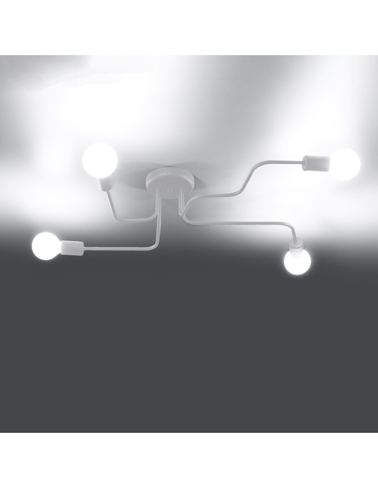 Ceiling lamps - Sollux Chandelier VECTOR 4 white SL.1442 - product kolory-swiatla.pl 3