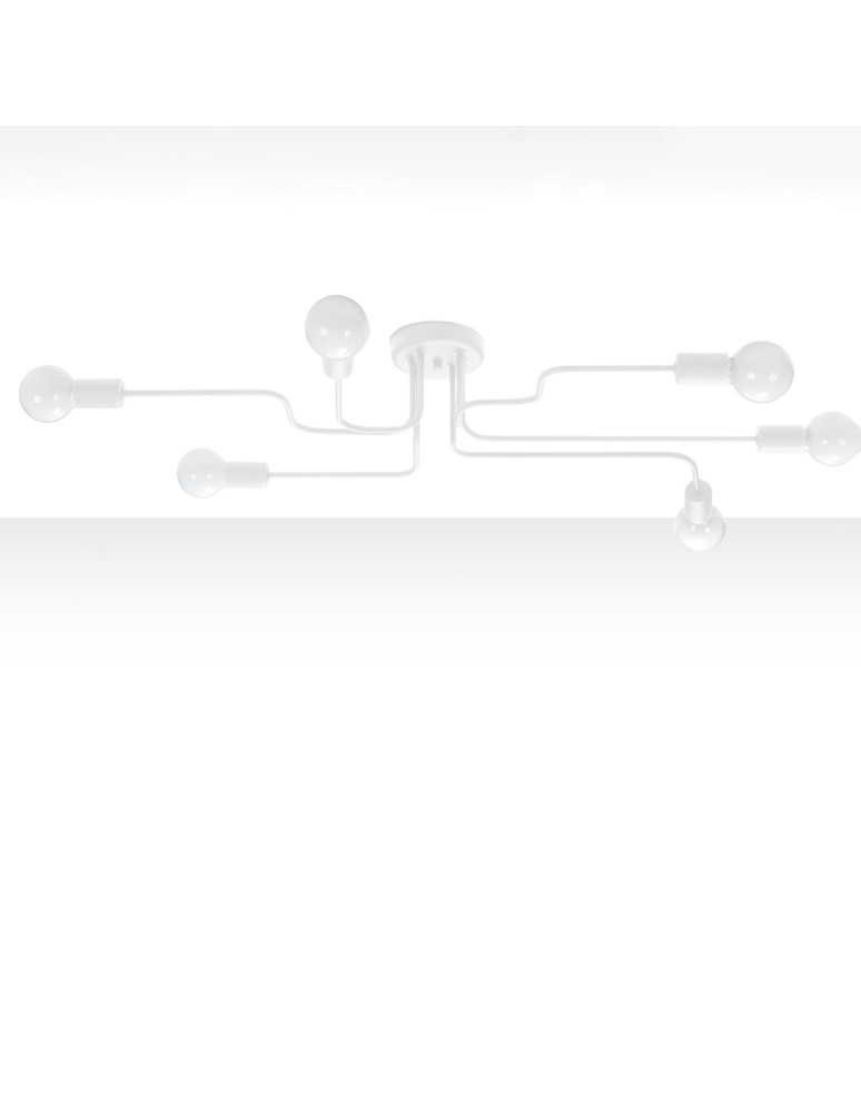 Ceiling lamps - Sollux Chandelier VECTOR 6 white SL.1443 - product kolory-swiatla.pl 2