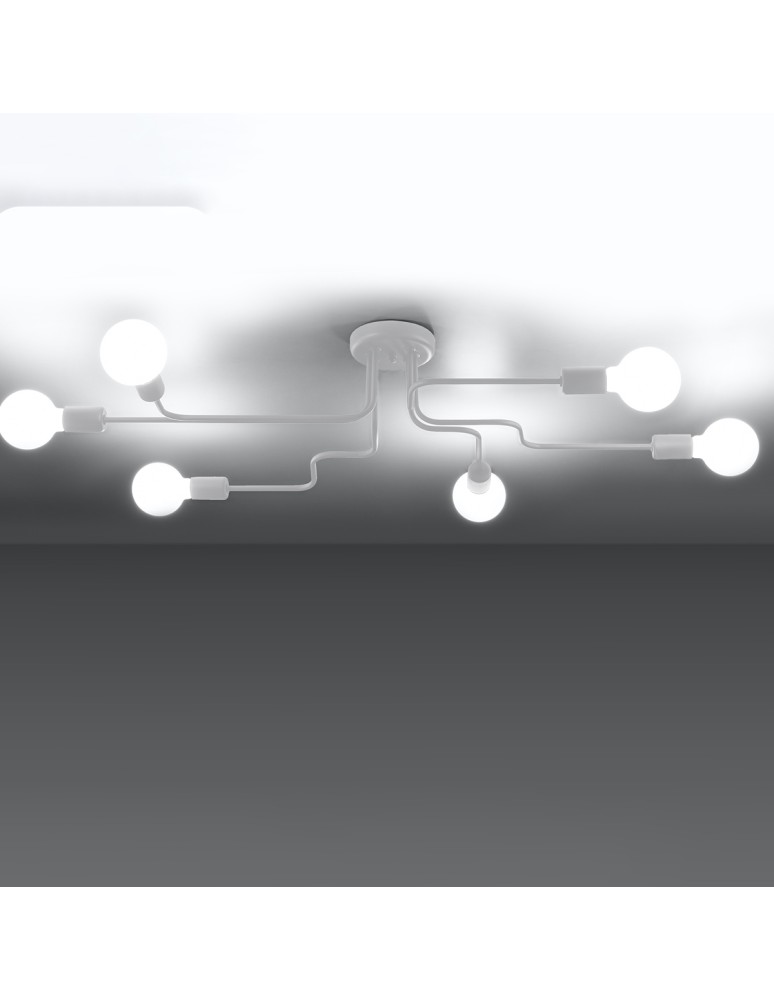 Ceiling lamps - Sollux Chandelier VECTOR 6 white SL.1443 - product kolory-swiatla.pl 3