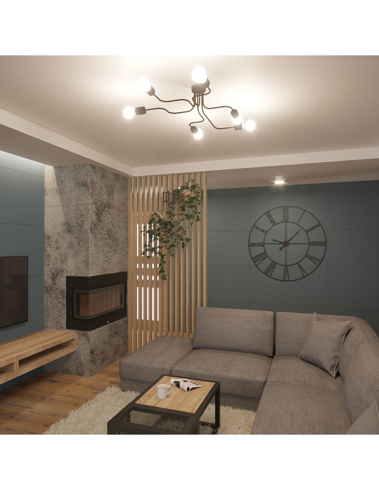 Ceiling lamps - Sollux Chandelier VECTOR 6 white SL.1443 - product kolory-swiatla.pl 4