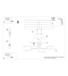 Ceiling lamps - Sollux Chandelier VECTOR 6 white SL.1443 - product 6