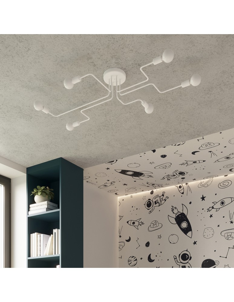 Ceiling lamps - Sollux Chandelier VECTOR 6 white SL.1443 - product kolory-swiatla.pl 8