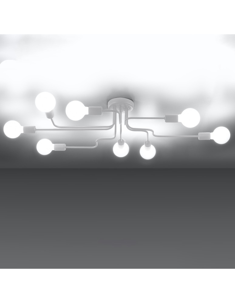 Ceiling lamps - Sollux Chandelier VECTOR 8 white SL.1444 - product kolory-swiatla.pl 3