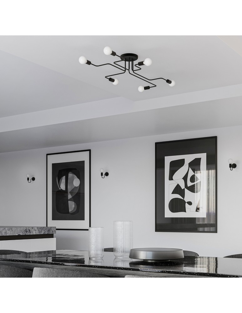 Wall lamps - Sollux Wall lamp VECTOR black SL.1445 - product kolory-swiatla.pl 9