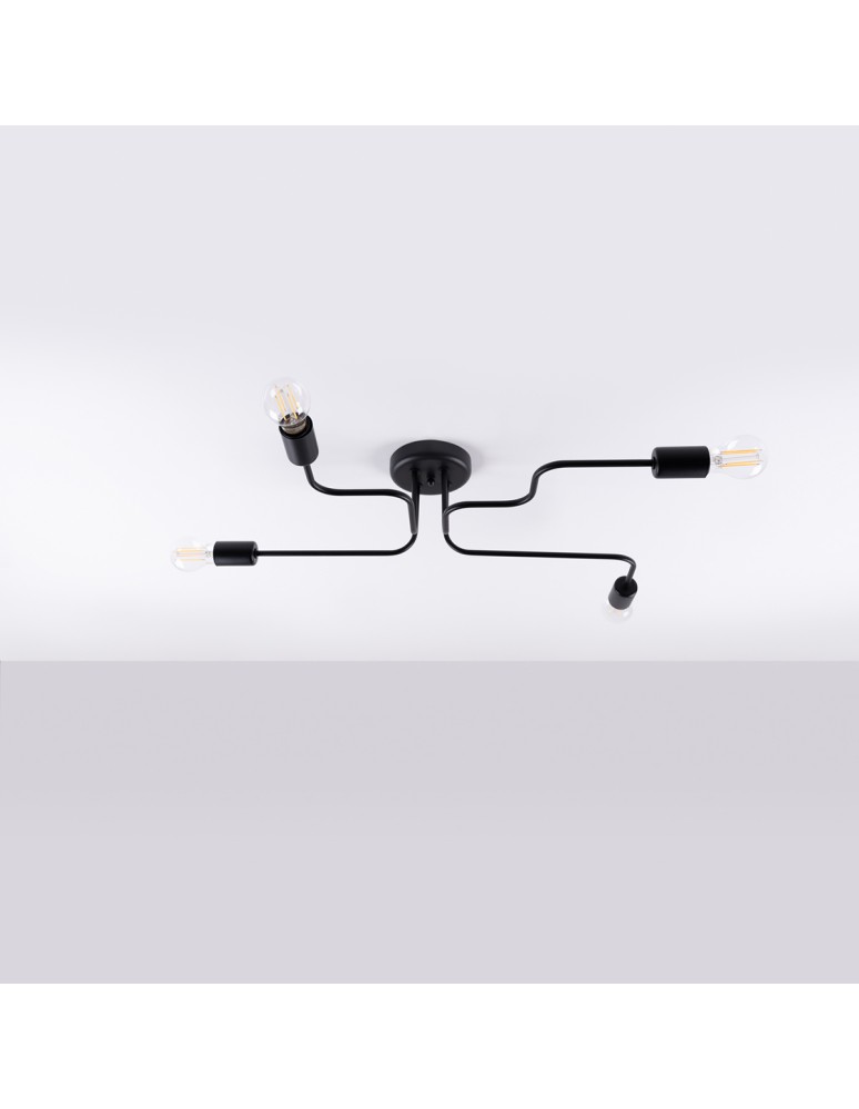 Ceiling lamps - Sollux Chandelier VECTOR 4 black SL.1446 - product kolory-swiatla.pl 2