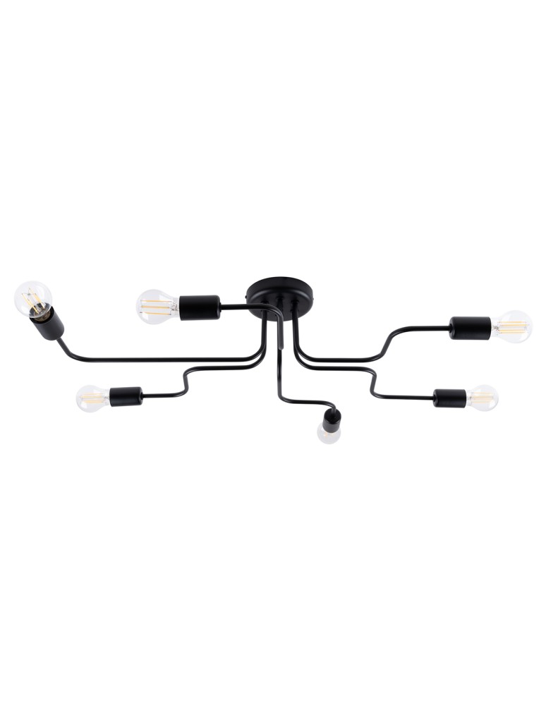 Ceiling lamps - Sollux Chandelier VECTOR 6 black SL.1447 - product kolory-swiatla.pl 1
