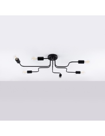 Sollux Żyrandol VECTOR 6 czarny SL.1447 - produkt 2