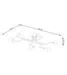 Ceiling lamps - Sollux Chandelier VECTOR 6 black SL.1447 - product 4