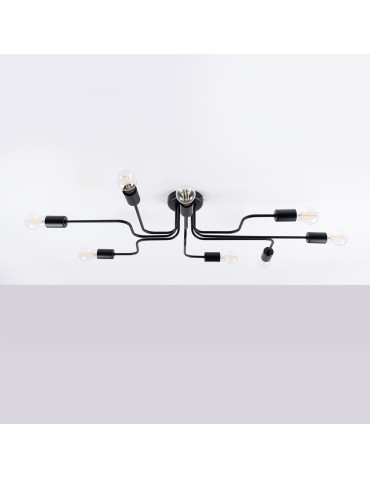 Sollux Żyrandol VECTOR 8 czarny SL.1448 - produkt 2