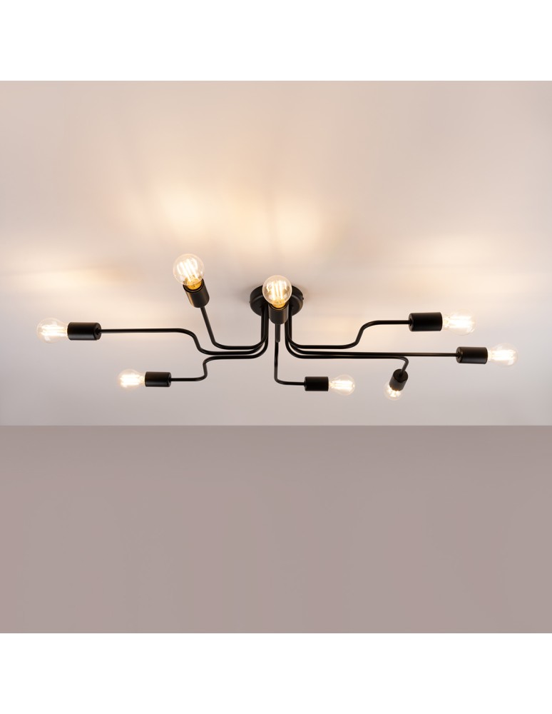Ceiling lamps - Sollux Chandelier VECTOR 8 black SL.1448 - product kolory-swiatla.pl 3