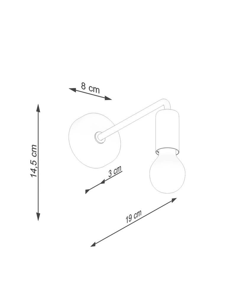 Wall lamps - Sollux Wall lamp NORAH black SL.1449 - product kolory-swiatla.pl 5