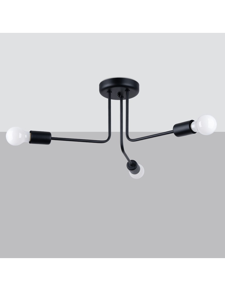 Chandeliers - Sollux Chandelier NORAH 3 black SL.1450 - product kolory-swiatla.pl 2