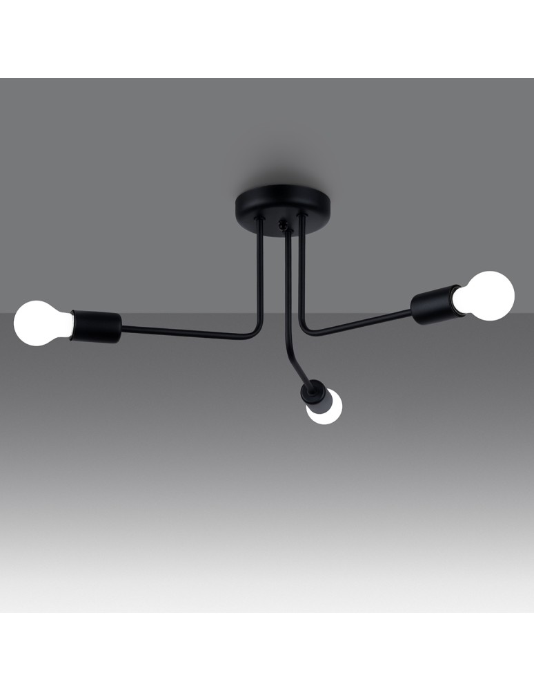 Chandeliers - Sollux Chandelier NORAH 3 black SL.1450 - product kolory-swiatla.pl 3