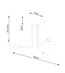 Chandeliers - Sollux Chandelier NORAH 3 black SL.1450 - product 5