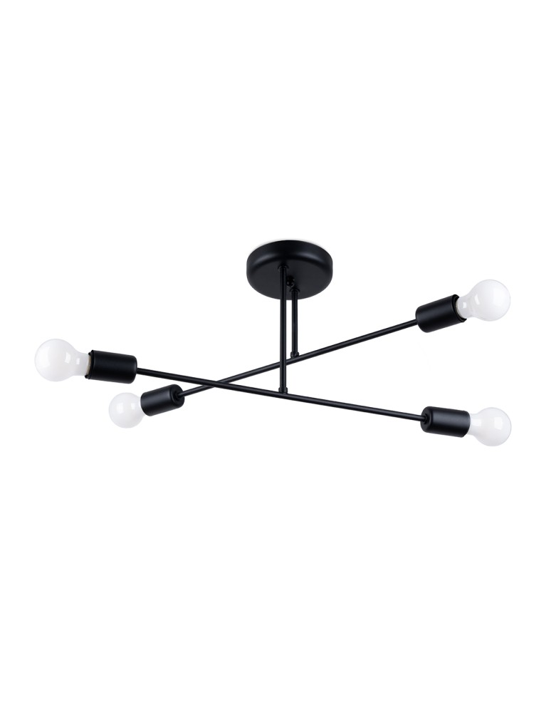 Chandeliers - Sollux Chandelier NORAH 4 black SL.1451 - product kolory-swiatla.pl 1