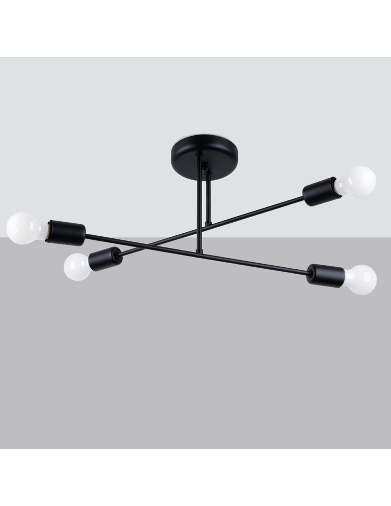 Chandeliers - Sollux Chandelier NORAH 4 black SL.1451 - product kolory-swiatla.pl 2