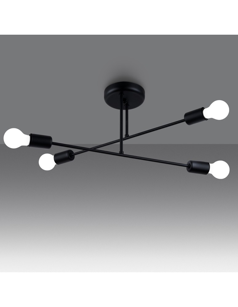 Chandeliers - Sollux Chandelier NORAH 4 black SL.1451 - product kolory-swiatla.pl 3