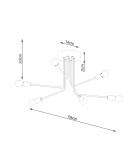 Chandeliers - Sollux Chandelier NORAH 6 black SL.1452 - product 5