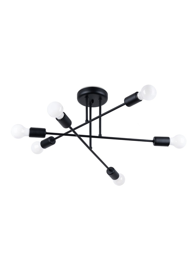 Chandeliers - Sollux Chandelier NORAH 6R black SL.1453 - product kolory-swiatla.pl 1