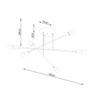 Chandeliers - Sollux Chandelier NORAH 6R black SL.1453 - product 5