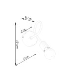 Wall lamps - Sollux Wall lamp LEVAR black SL.1454 - product 5