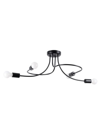 Sollux Chandelier LEVAR 4 black SL.1455