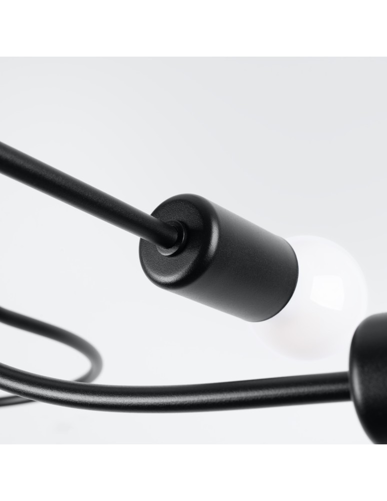 Chandeliers - Sollux Chandelier LEVAR 4 black SL.1455 - product kolory-swiatla.pl 4