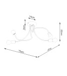 Chandeliers - Sollux Chandelier LEVAR 4 black SL.1455 - product 5