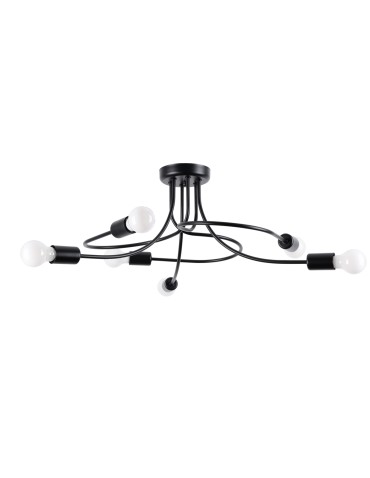 Sollux Chandelier LEVAR 6 black SL.1456