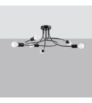 Chandeliers - Sollux Chandelier LEVAR 6 black SL.1456 - product 2