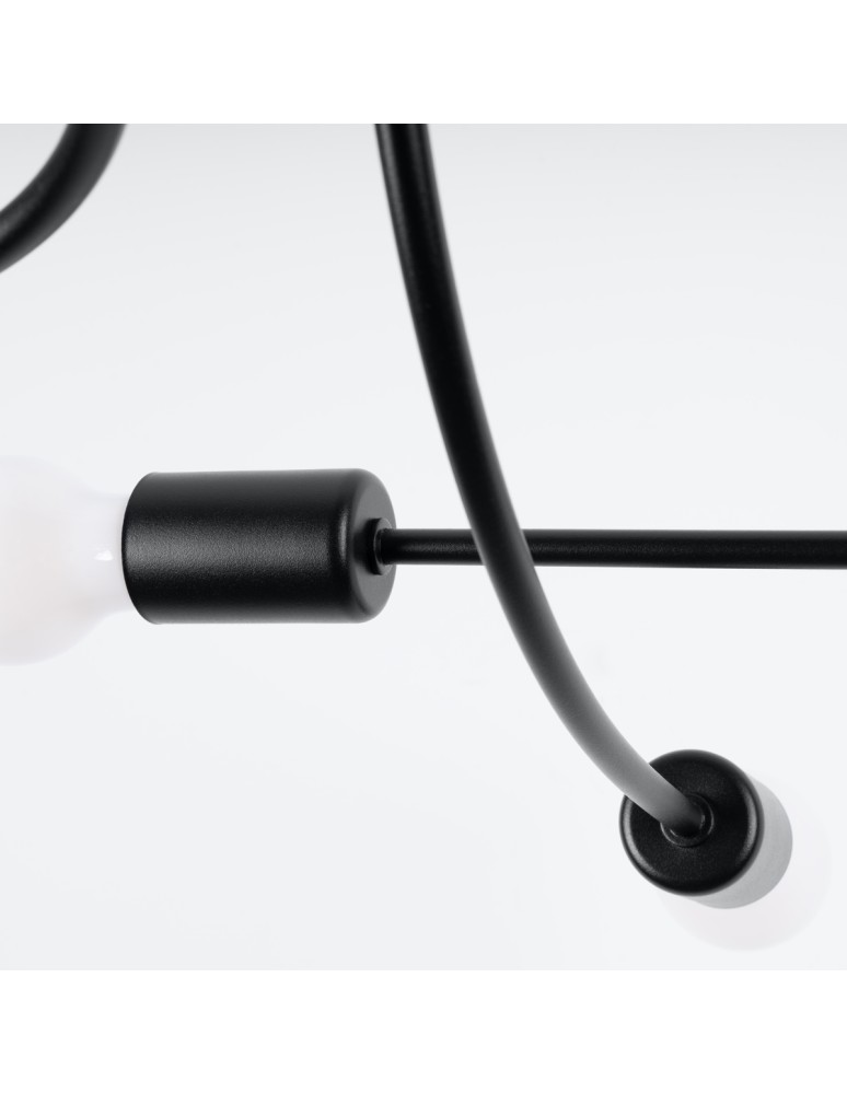 Chandeliers - Sollux Chandelier LEVAR 6 black SL.1456 - product kolory-swiatla.pl 4