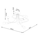 Chandeliers - Sollux Chandelier LEVAR 6 black SL.1456 - product 5