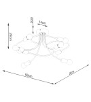 Chandeliers - Sollux Chandelier LEVAR 8 black SL.1457 - product 5