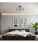 Chandeliers - Sollux Chandelier LEVAR 8 black SL.1457 - product 7