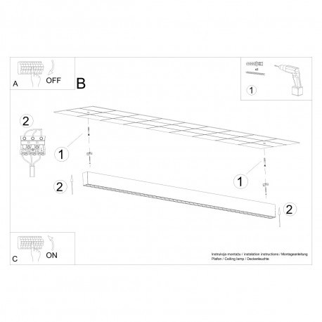 Thoro Plafon SOREN czarny LED 4000K TH.284