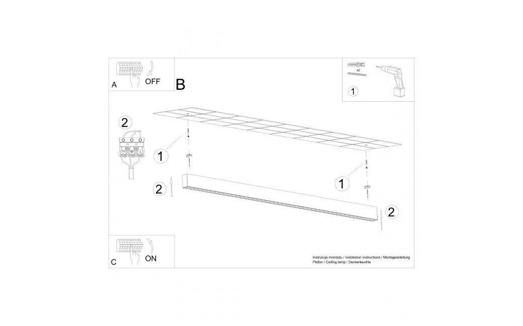 Thoro Plafon SOREN czarny LED 4000K TH.284