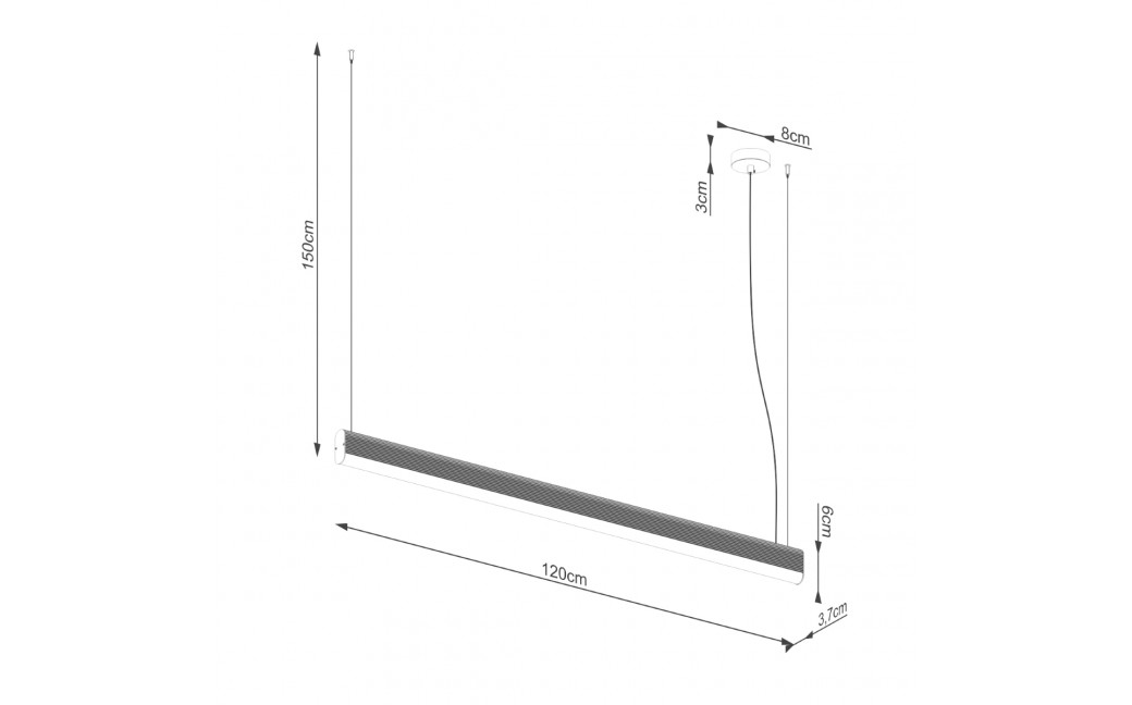 Thoro Lampa wisząca FARGE biała LED 3000K TH.294