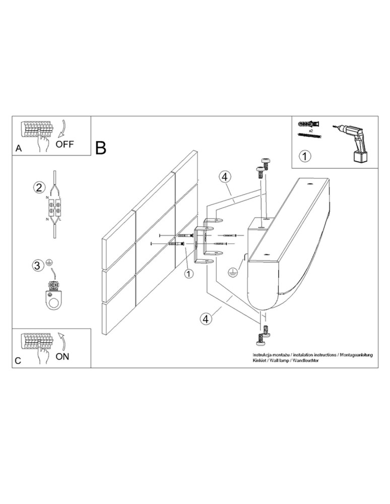 Wall lamps - Thoro Wall lamp JORUN black LED 3000K TH.311 - product kolory-swiatla.pl 11